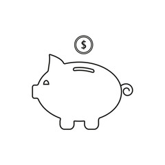 Piggy bank line icon