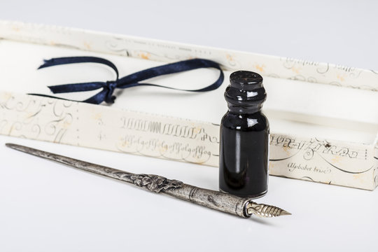 Old pen and ink bottle