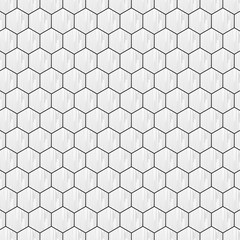 white and gray hexagonal abstract background. Seamless mosaic vector pattern. Grunge overlay texture random lines. Vector illustration