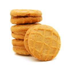 Cookies on white background