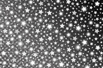 Abstract silver starfall effect pattern isolated on transparent background. Vector illustration