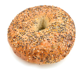 Bagel on white