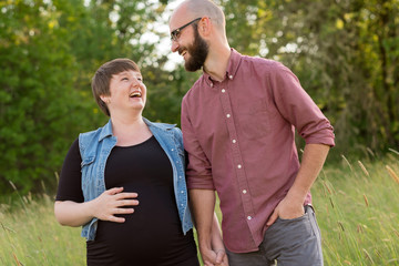 Pregnant Woman With Her Husband