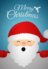 Santa Claus - Christmas card with greetings. Vector.