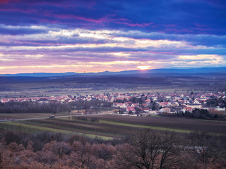 St.Margarethen im Burgenland bei Sonnenuntergang