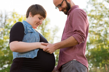 Pregnant Woman With Her Husband