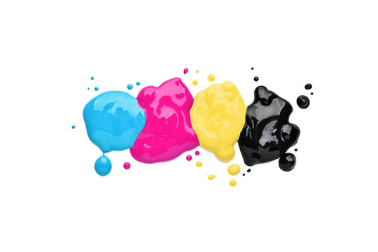 cmyk colour concept on white background