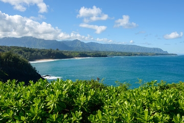 North Shore - Panoramic view of the north shore (from Kilauea Point to Na Pali Coast) of Kauai, Hawaii, USA.