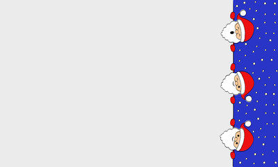 Background with cartoon Santa Claus. Vector.