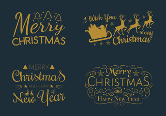 Beautiful Christmas wishes. Vector.