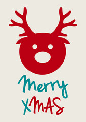 Christmas card with wishes - Christmas typography. Vector.