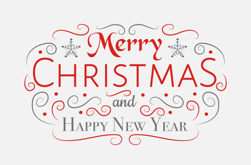 Christmas card with wishes - Christmas typography. Vector.