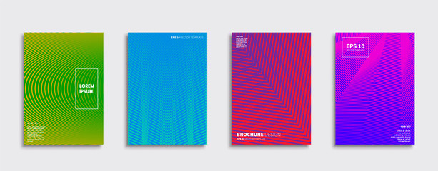 Vector cover designs. Future Poster template. Smartphone modern background set.