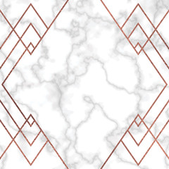 Marble Texture Vector Background with rose gold lines