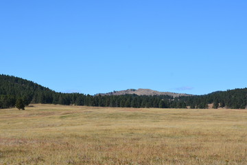 Obraz premium Open range bright blue skies, no clouds