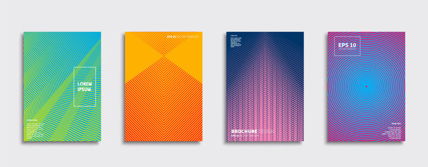 Vector cover designs. Future Poster template. Smartphone modern background set.