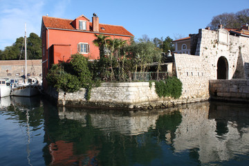 Fototapeta na wymiar buildings on the seacoast Adriatic Zadar Croatia