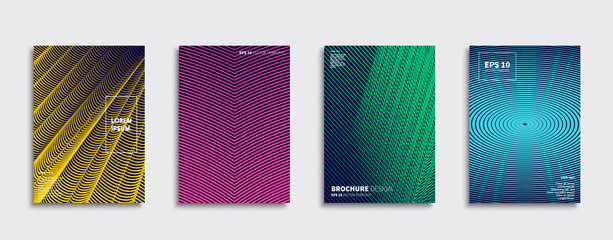 Vector cover designs. Future Poster template. Smartphone modern background set.