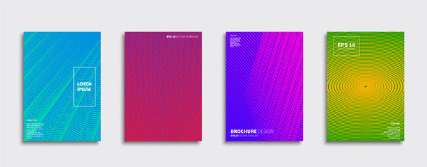 Vector cover designs. Future Poster template. Smartphone modern background set.