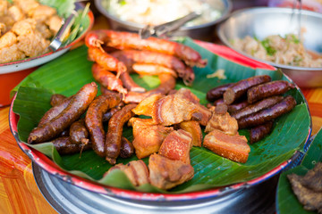 Smoky lao meat barbecue selection