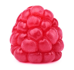 Ripe raspberry isolated on white background with clipping path