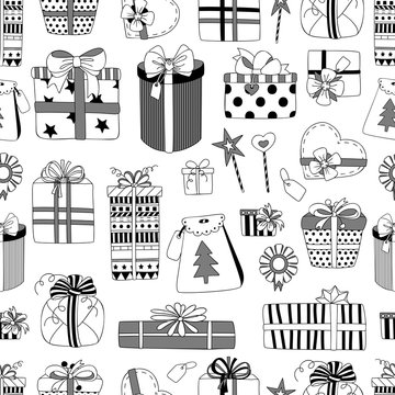seamless pattern with gifts