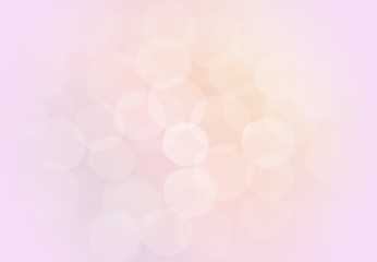 Abstract Pink Pastel Gold Christmas Defocused Background. Light Pattern concept. Digital Illustration. Pattern, space for text.