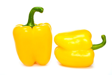 Yellow pepper isolated on white