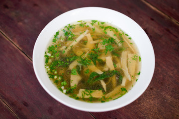 Lao vegetable bamboo clear soup
