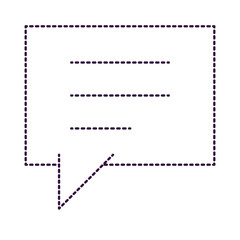 Fototapeta premium square dialogue speech with tail in purple dotted silhouette