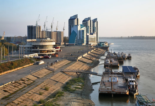 River station in Barnaul. Altai Krai. Western Siberia. Russia