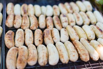 Lao grilled little bananas