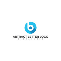 Abstract Letter B and bag Logo Design. Vector Illustrator Eps. 10