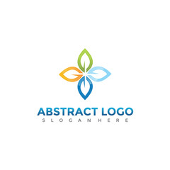 Abstract Letter Flower Logo Design. Vector Illustrator Eps. 10