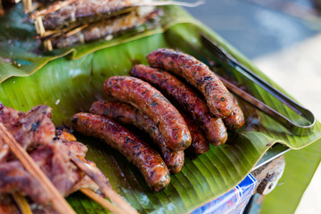 Smoky lao meat barbecue selection
