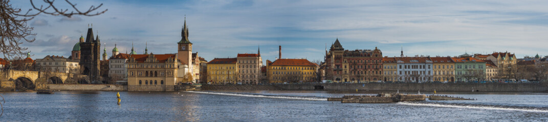 Panorama of Prague cityscape