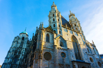 Detail of the St. Stephen's Cathedral, Stephansdom cathedral in Vienna, Austria