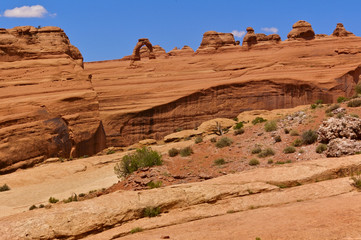 Fototapeta premium View of Delicate Arch from a distance, Arches National Park, UT, USA