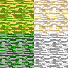 Military camouflage seamless pattern. Vector illustration.