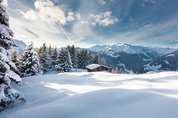 Fototapeta na wymiar Winterlandschaft in den österreichischen Alpen