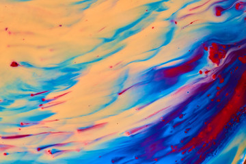 Fototapeta na wymiar Texture Color Bubbles Oil Milk Paint Soap