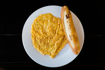 Lao plain egg omelette