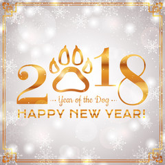 Obraz na płótnie Canvas New Year 2018 greeting card