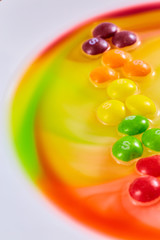 Skittles Rainbow in Water