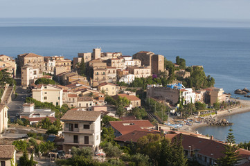 Obraz premium view of Castel di Tusa in Sicily