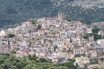 Fototapeta na wymiar view of Pettineo in Sicily