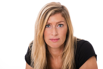 Naklejka premium Junge blonde Frau