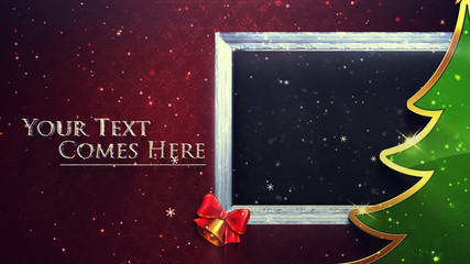 Glittery Holiday Frame Scene Overlay