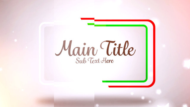 Rounded Rectangle Title with Running Lines