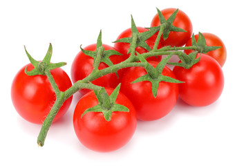 cherry tomatoes isolated on a white background